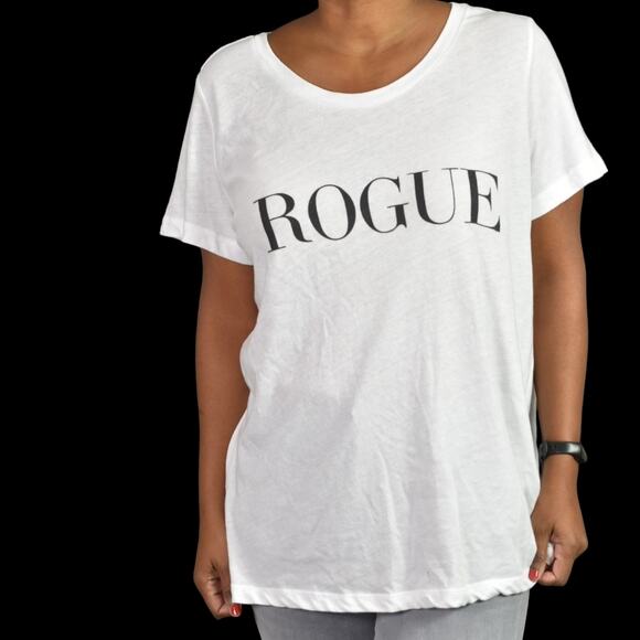 Sub_Urban Riot Tops - Sub Urban Riot Rogue Tee White Loose Fit T Shirt Crew Short Sleeve Plus Size 3X